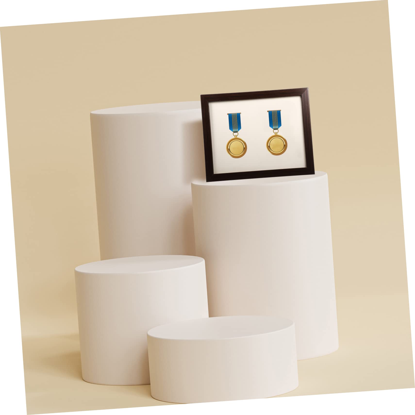 Yardwe Elegant Medal Display Frame - Showcase Badges, Family Photos & Memories | Desktop Photo Holder for Awards, Keepsakes & Home Decor | Perfect for Office, Living Room & Gift Giving