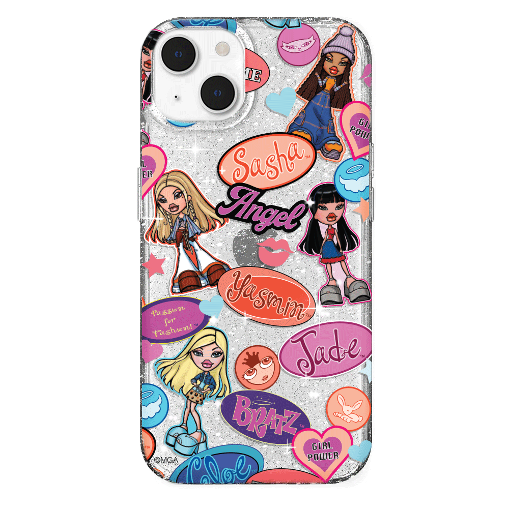 Bratz Pack Glitter iPhone Case - Trendy Sparkle Phone Cover for Bratz Fans - Perfect for Parties, School & Everyday Use