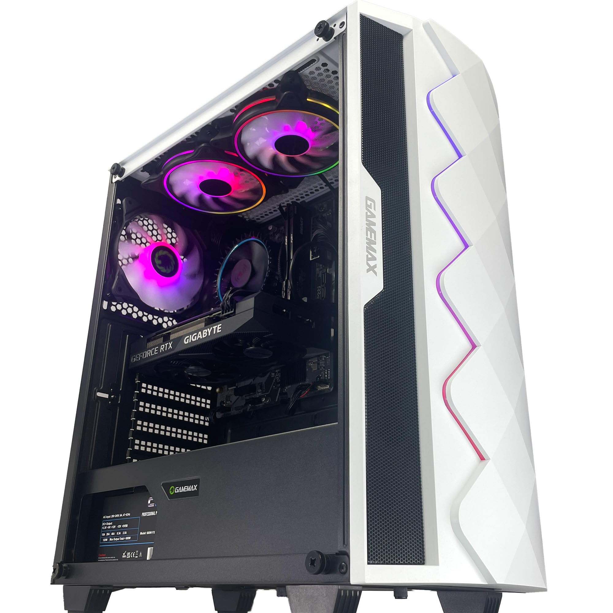 Ginger6 G6 Gaming Desktop PC - AMD Ryzen 7 5800X, NVIDIA RTX 4070 Ti SUPER 16GB, 1TB SSD + 2TB HDD, 32GB DDR4 RAM, WiFi 6, Windows 11 | High-Performance Gaming & Streaming PC for 4K Gaming, VR, and Content Creation