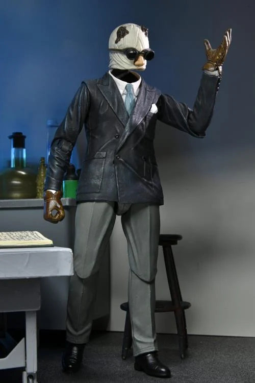 Universal Monsters Ultimate Invisible Man Action Figure - Collectible Toy for Horror Fans, Halloween Decor & Movie Memorabilia Display