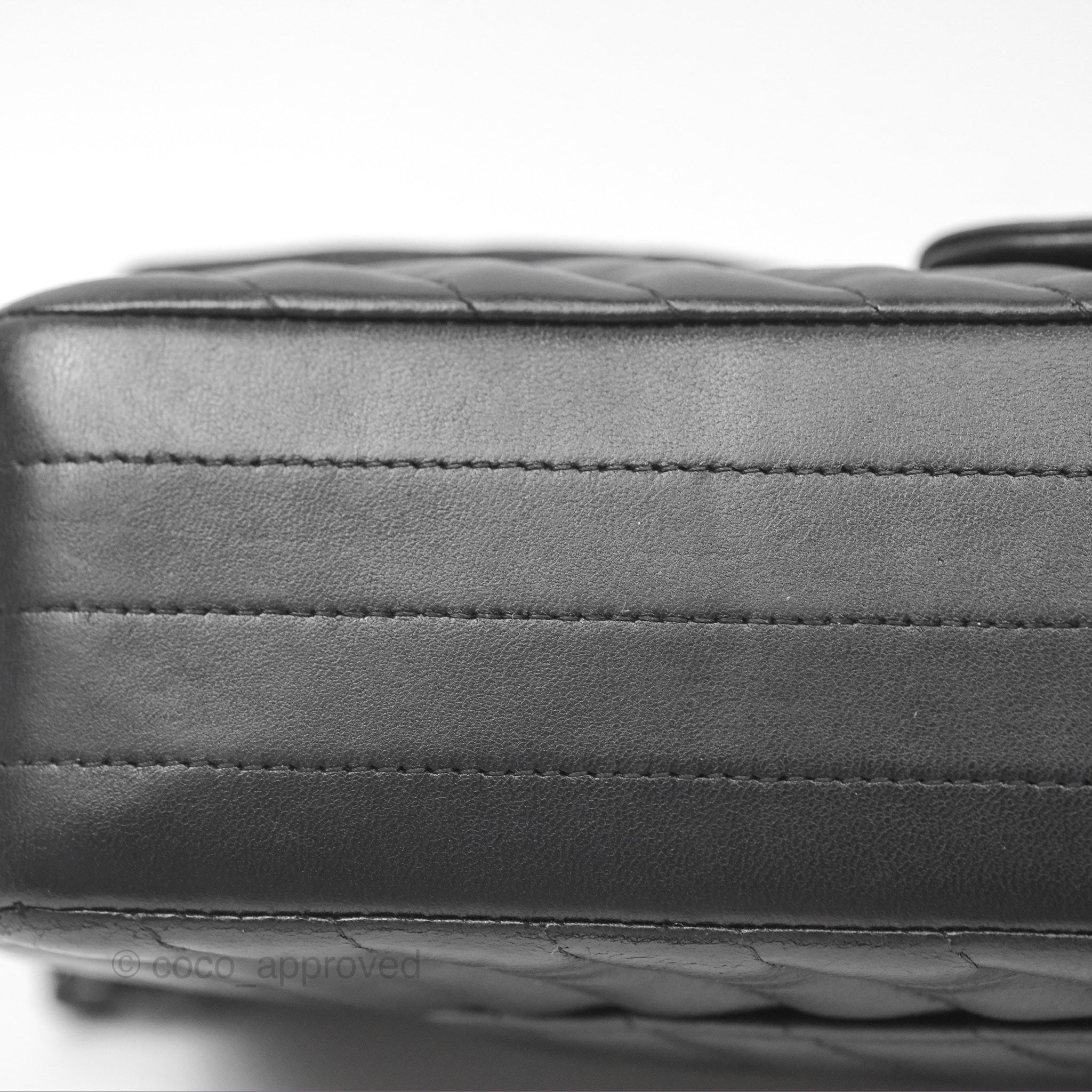 Chanel Classic Medium Flap Bag Chevron So Black Calfskin Leather - Perfect for Evening Events & Luxury Fashion Accessories