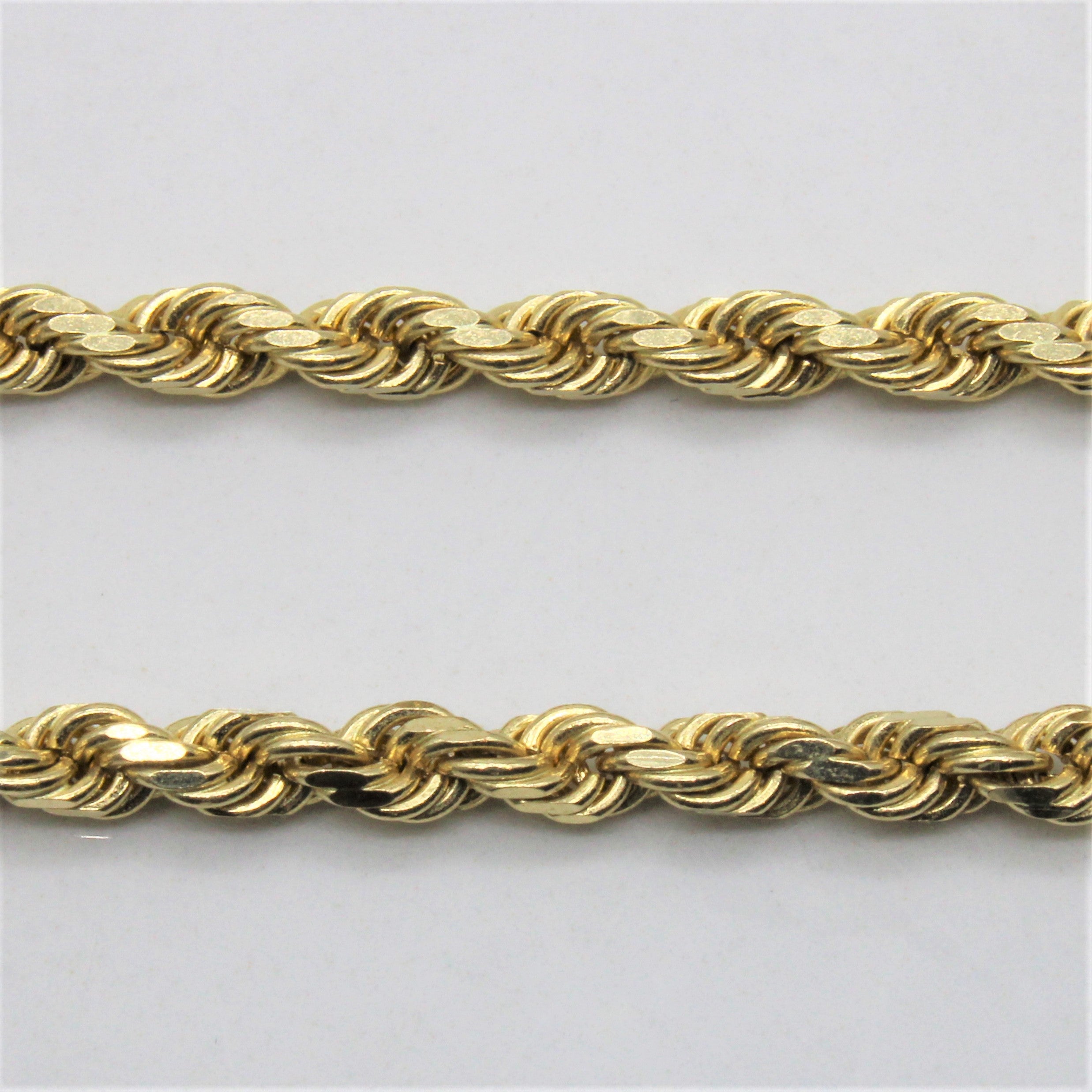 10K Yellow Gold Rope Chain Necklace 24 Inch - Durable & Stylish Jewelry for Men and Women - Perfect for Everyday Wear, Gifts & Special Occasions