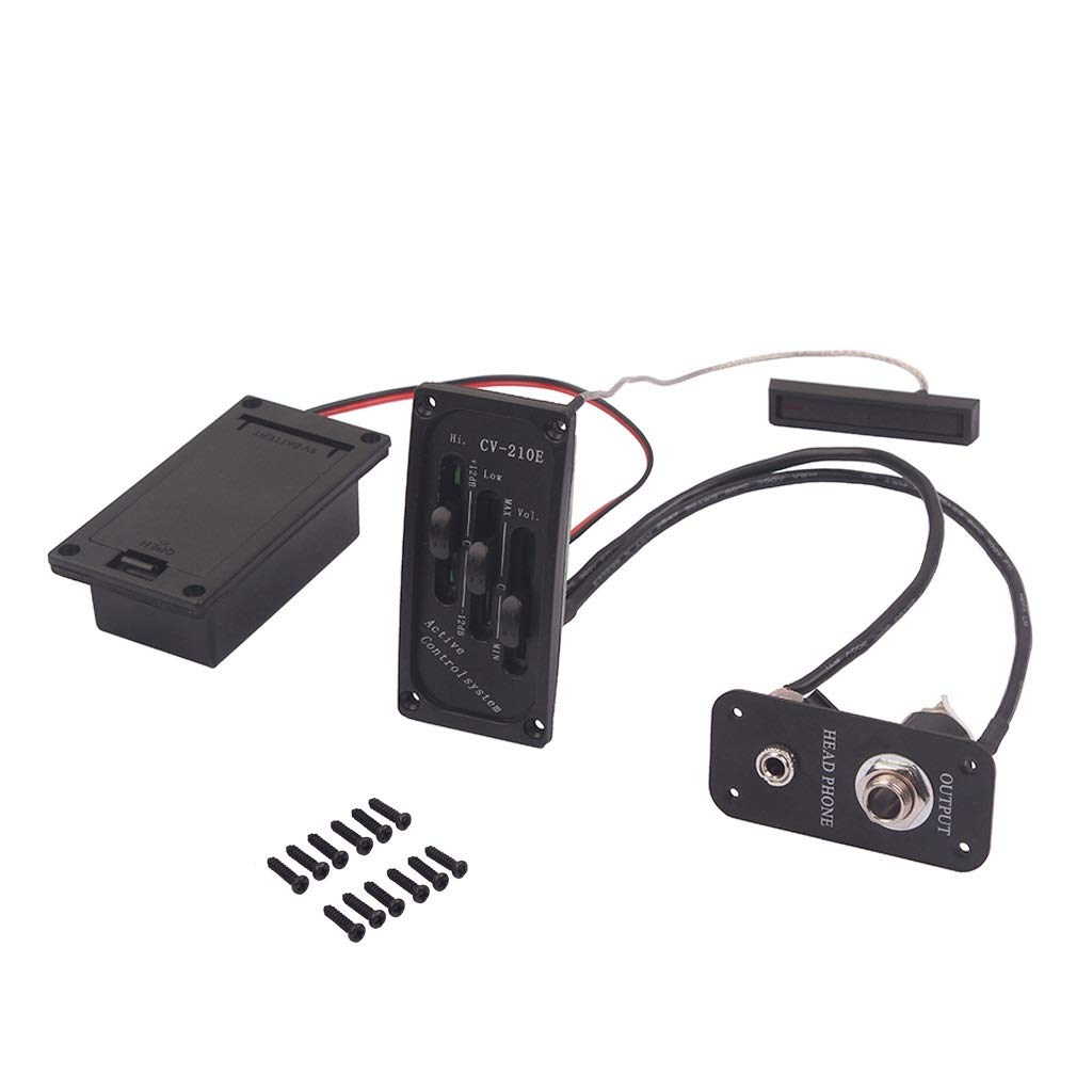 Alnicov Active Piezo Electric Violin Pickup & Preamp with Tone Control System - Perfect for Live Performances, Recording & Practice