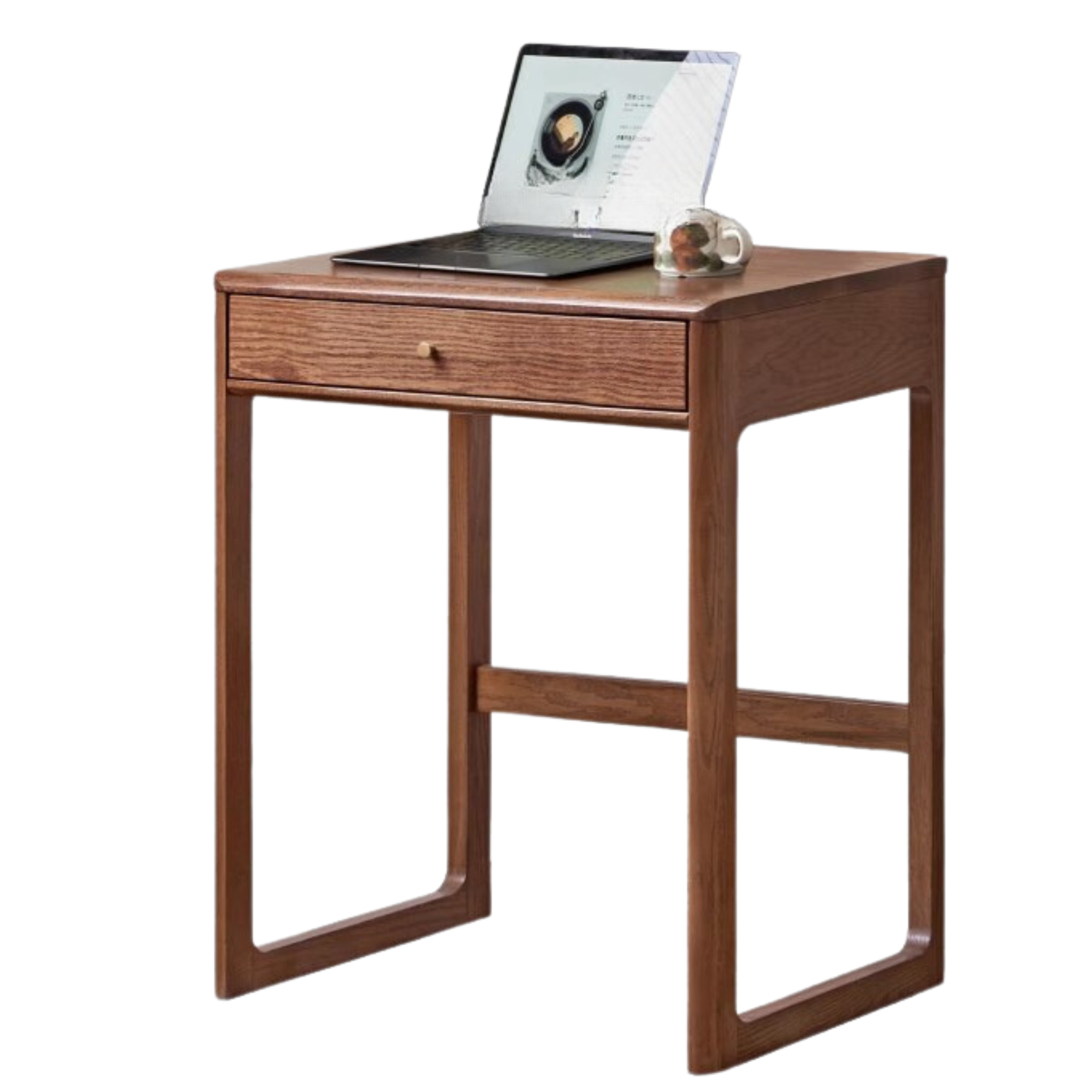 23.6x19.7x29.5nch / 60x50x75сm / Walnut color / single drawer desk
