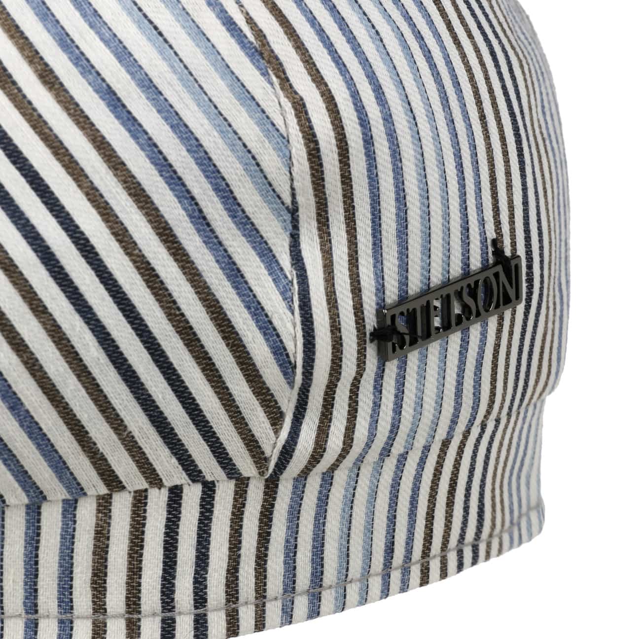 Stetson Hatteras Fresh Stripes Flat Cap - Classic Cotton Baseball Hat for Men | Perfect for Outdoor Activities, Casual Wear & Golf