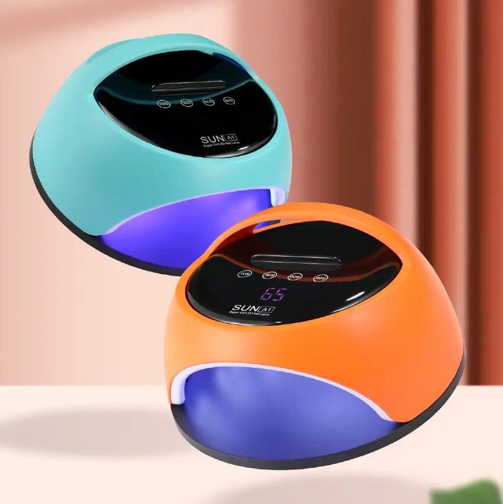 Professional UV/LED Nail Lamp for Gel Polish - Smart A1 LED Nail Dryer with Timer, Fast Curing for Salon & Home Manicures (Orange) - Perfect for Nail Art, Gel Extensions & DIY Manicures