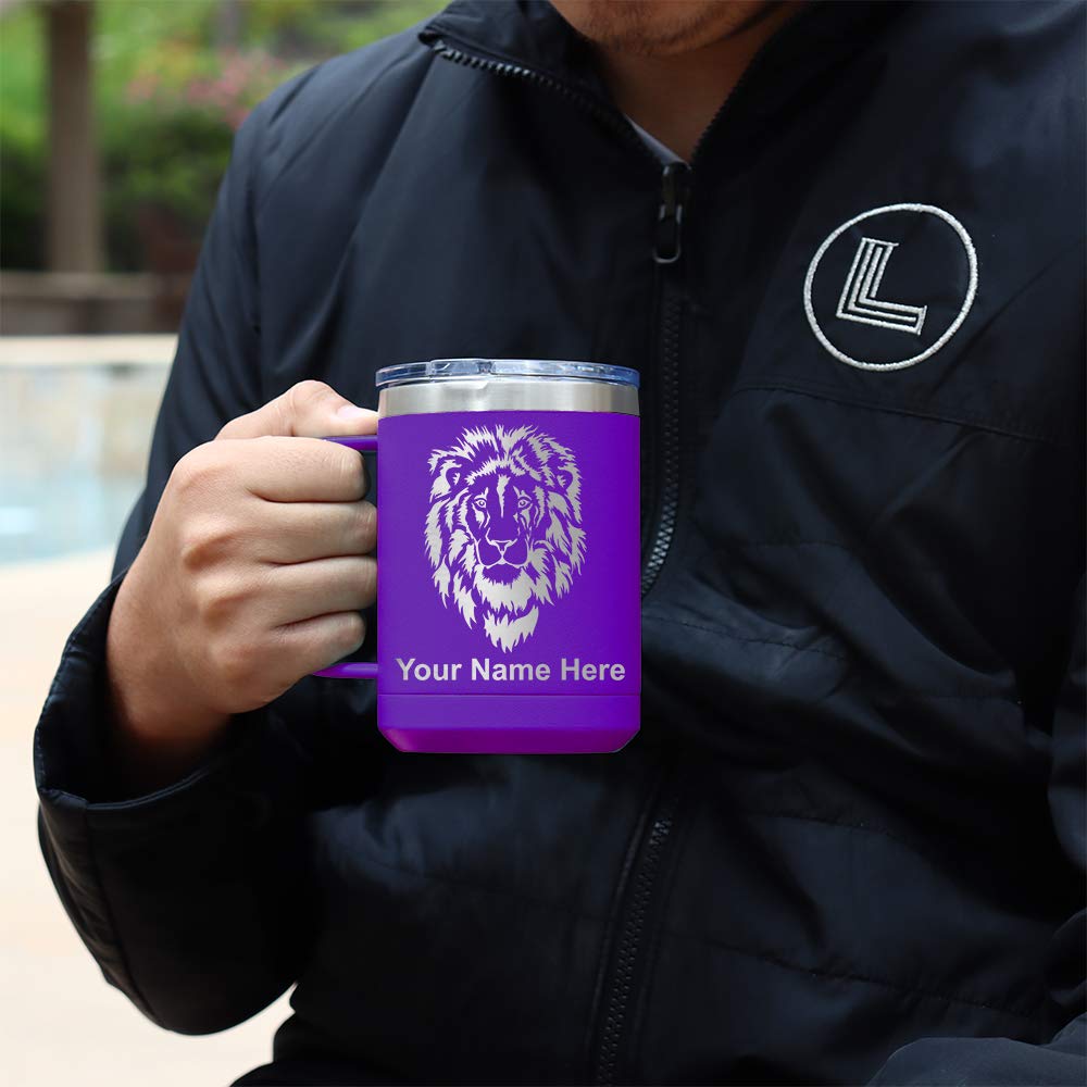 LaserGram 15oz Vacuum Insulated Stainless Steel Coffee Mug - Personalized Engraved ATC Air Traffic Controller Gift - Keeps Beverages Hot/Cold for Hours - Perfect for Office, Commute & Outdoor Use (Dark Purple)