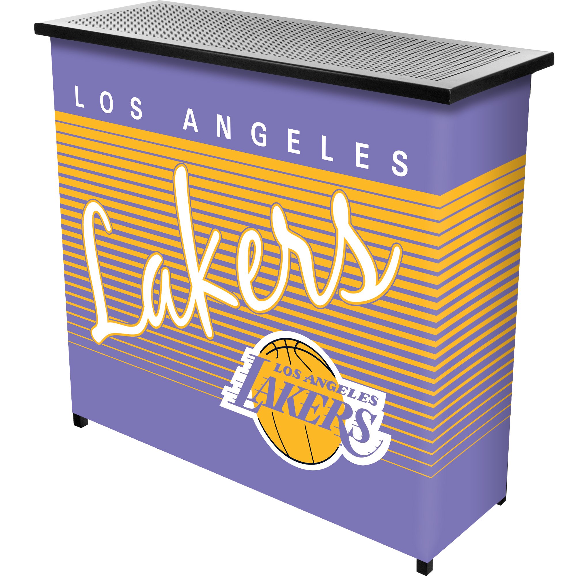 NBA Los Angeles Lakers Portable Bar with Carrying Case - Black - Perfect for Tailgating, Home Parties & Sports Events
