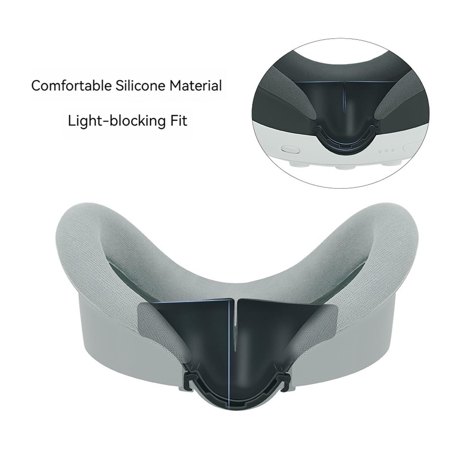 1 PC VR Headset Soft Nose Pad for Meta Quest 3 - Anti-Light Leak Silicone Nose Guard & Blackout Cover Cushion Accessories - Perfect for Gaming, VR Movies & Immersive Experiences