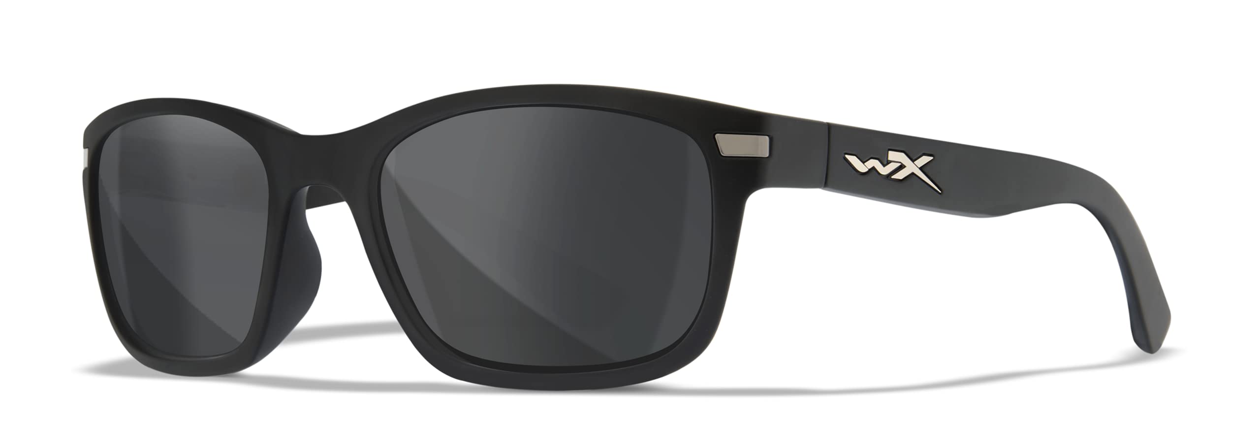Wiley X Helix Sunglasses for Men & Women – Safety Glasses with UV Protection for Shooting, Fishing, Biking & Extreme Sports – Matte Black Frames & Smoke Grey Lenses – Ideal for Outdoor Adventures & Sports Safety