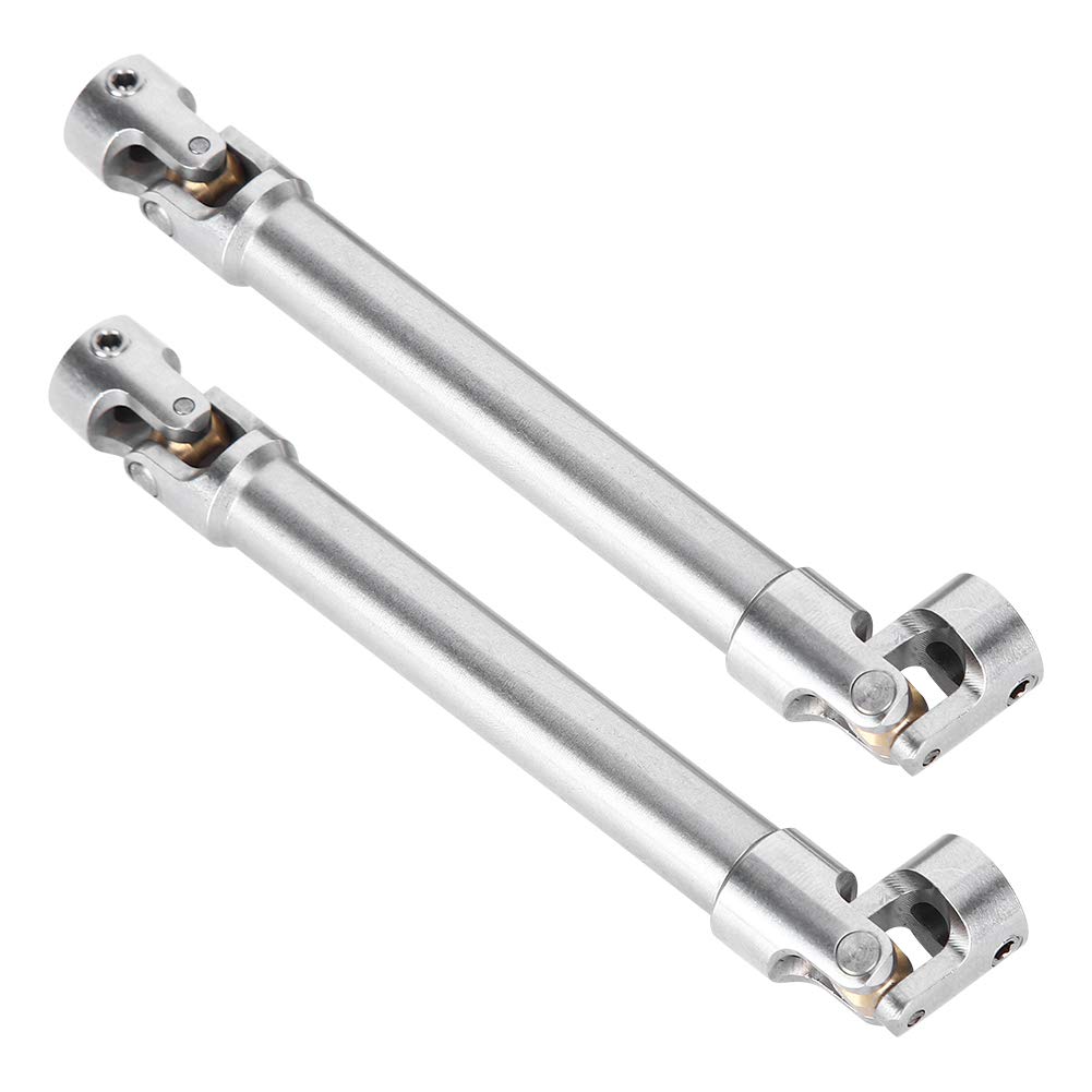 VGEBY 2pcs Stainless Steel Universal Drive Shaft for 1/10 RC Crawler - 112-165mm RC Car Upgrade Accessories | Durable Off-Road Performance for Traxxas, Axial & More