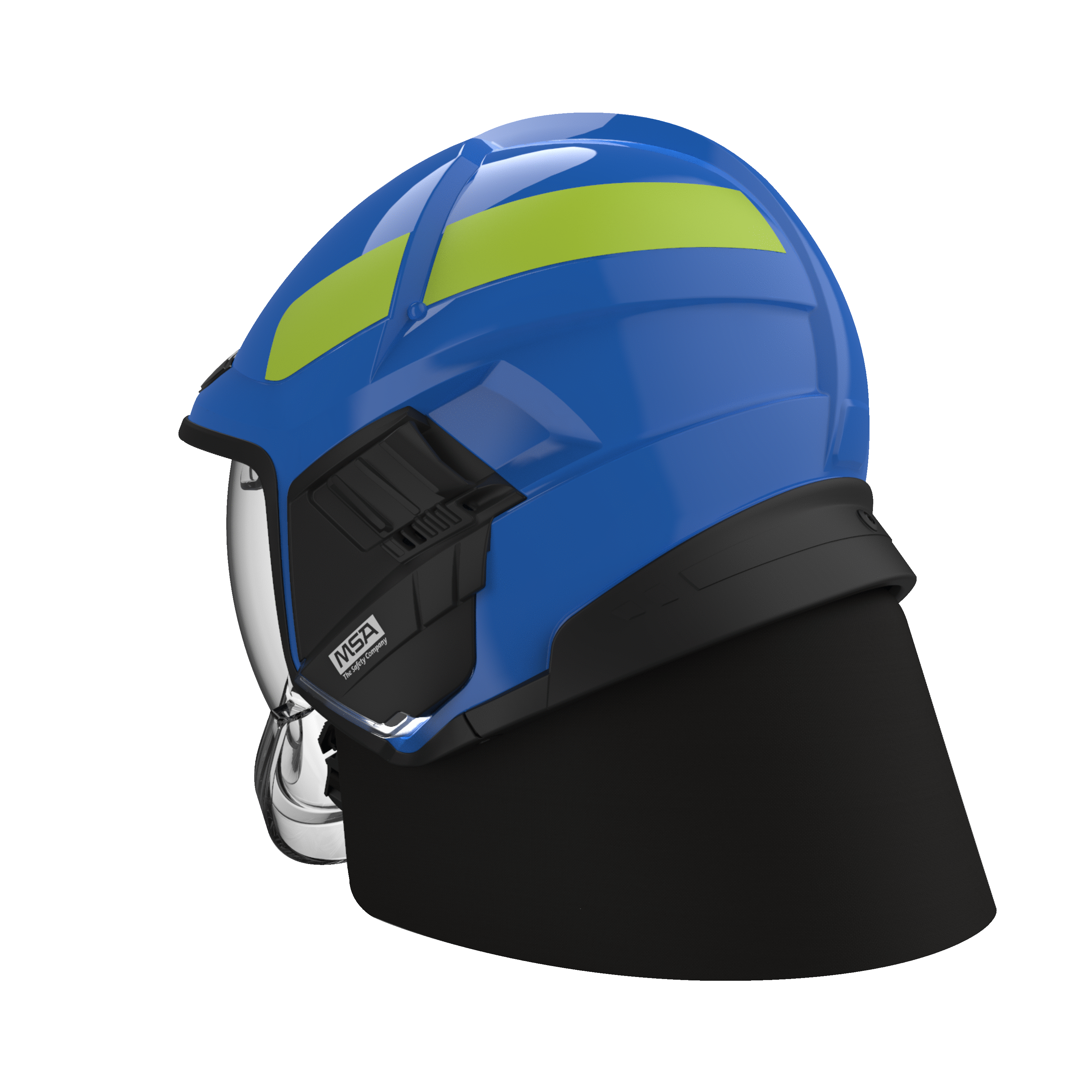CAIRNS XF1 Modern Firefighter Helmet - Blue Gloss Finish | NFPA Certified Safety Gear for Firefighters & First Responders | Ideal for Emergency Rescue & Firefighting Scenes