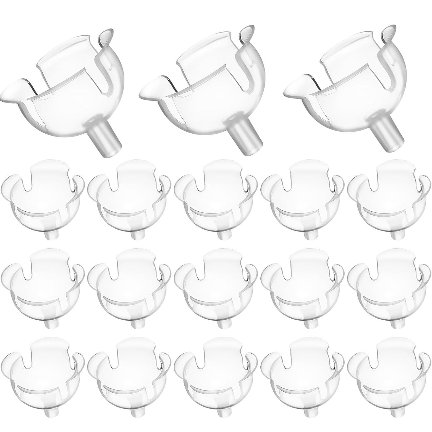 60pcs Clear Plastic Chocolate Candy Cups - Round Chocolate Ball Bouquet Holder for Valentine's Day, Birthday Party, Wedding Favors - Perfect for DIY Chocolate Arrangements, Dessert Displays & Candy Buffets