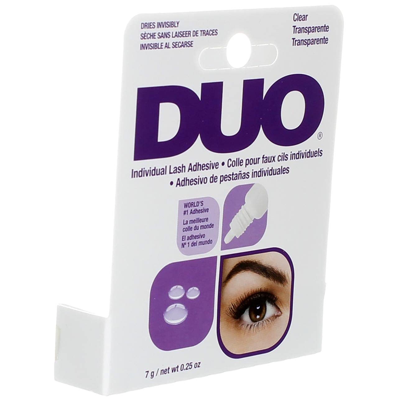 Duo Individual Lash Adhesive Clear 0.25oz (3 Pack) - Waterproof Eyelash Glue for False Lashes, Sensitive Eyes - Perfect for Daily Wear, Special Occasions & Professional Makeup