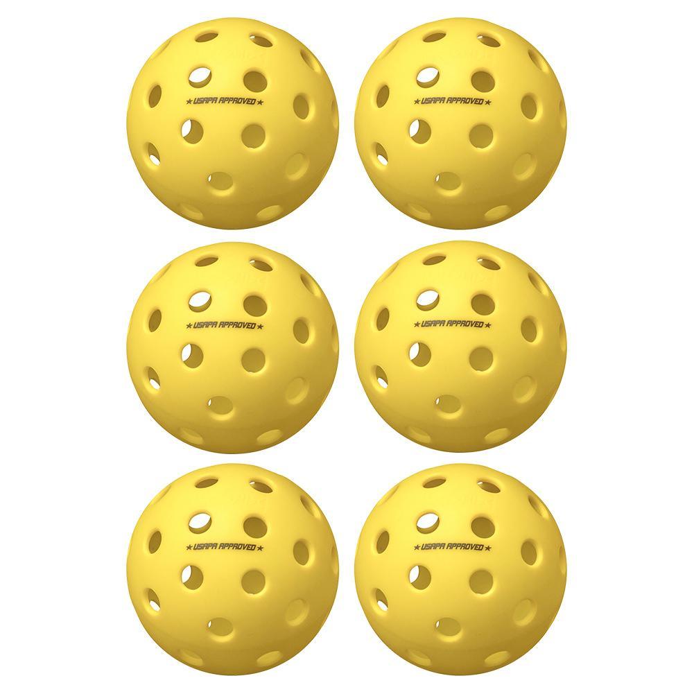 Premium Fuse G2 Outdoor Pickleballs - 6 Pack Bright Yellow for Enhanced Visibility | Durable & Weather-Resistant for Competitive Play & Backyard Fun