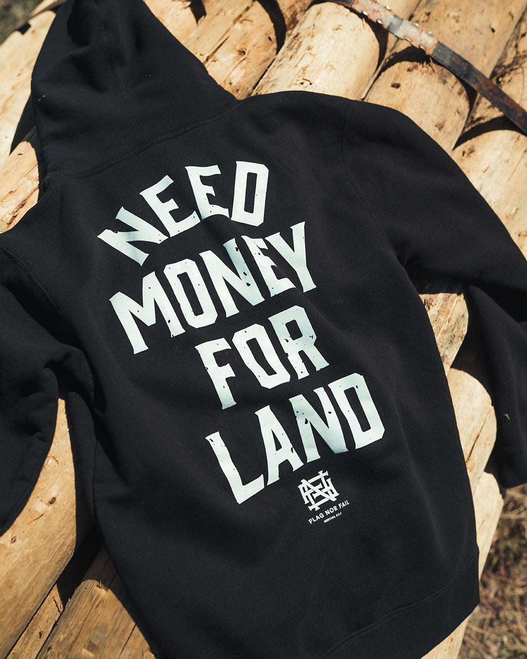 NEED MONEY FOR LAND Hoodie - Black | Premium Streetwear Sweatshirt for Men & Women | Perfect for Urban Fashion, Casual Outfits & Street Style