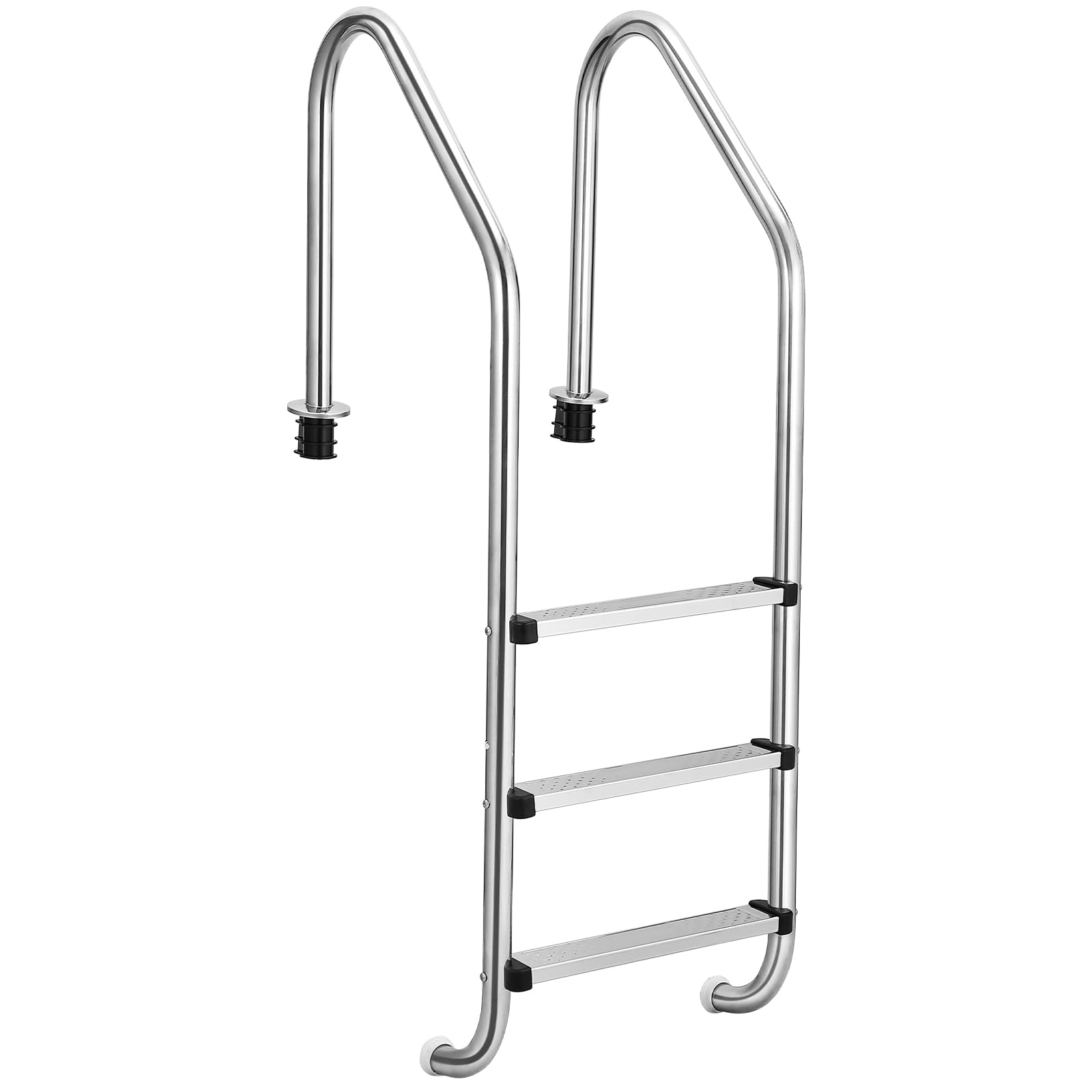 Stainless Steel Swimming Pool Ladder for Inground Pools - 3 Step Non-Slip Stairs with Ergonomic Handrails | Easy Assembly | Durable Pool Access Solution for Safe Entry & Exit | Perfect for Backyard, Residential & Commercial Pools
