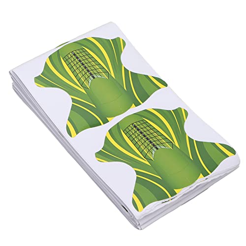 Professional Eco-Friendly Nail Extension Forms - Skin-Friendly, Compact & Portable Nail Stickers for DIY Home Manicures, Nail Artists & Salon Use - Perfect for Gel, Acrylic & Poly Nail Extensions (Green)