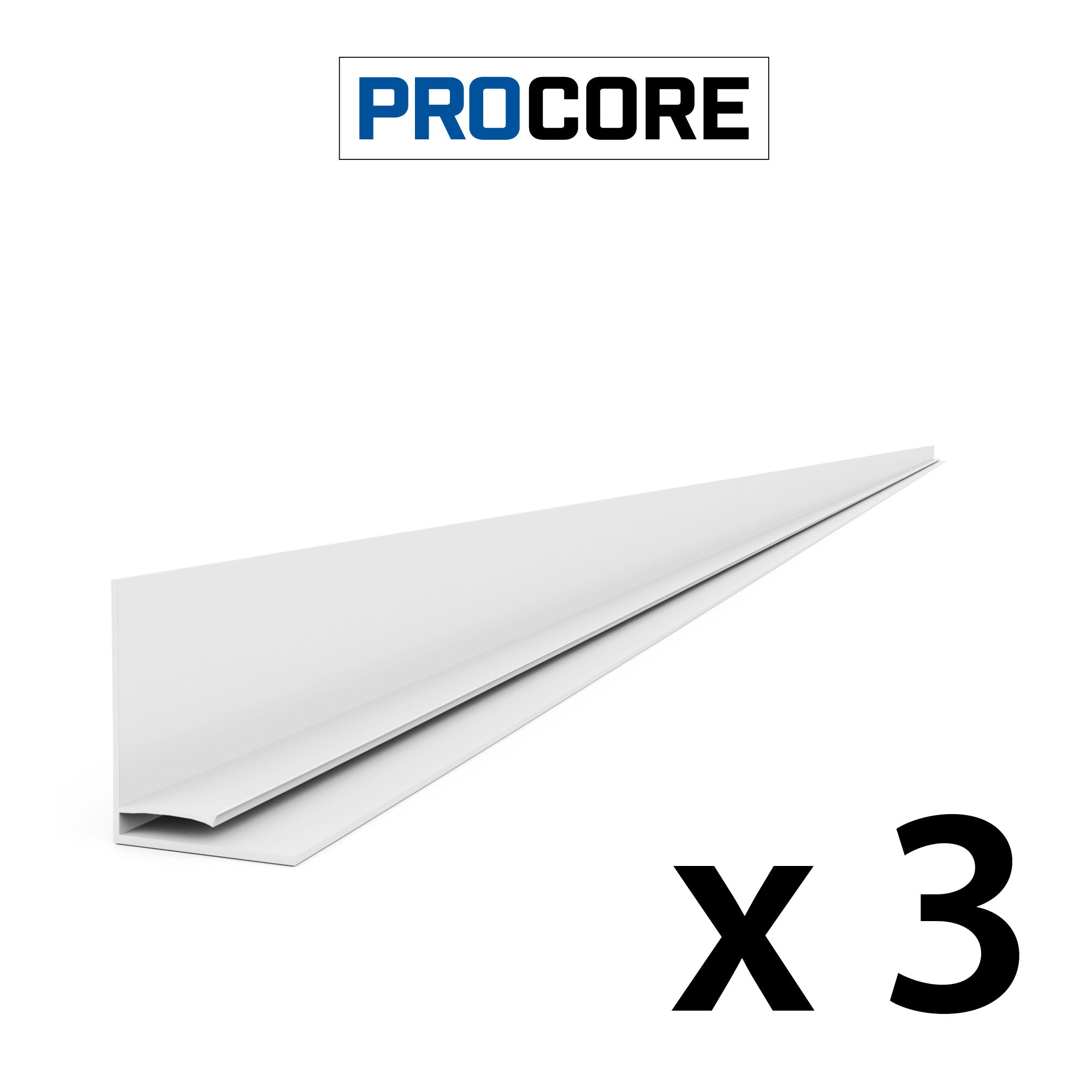 8 ft. PROCORE PVC Top Trim Pack - Durable and Flexible for Home Improvement, DIY Projects, and Construction Use