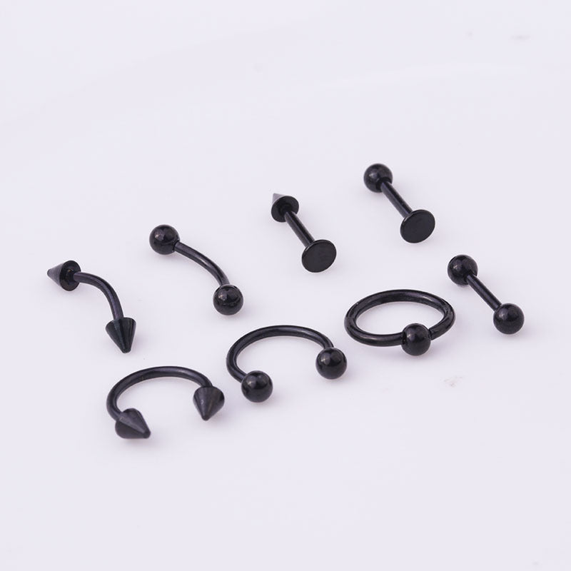 16G Stainless Steel Horseshoe Circular Captive Ring Rook Piercing Set of 8 | BJ8501 | Perfect for Cartilage, Nose, and Ear Piercings