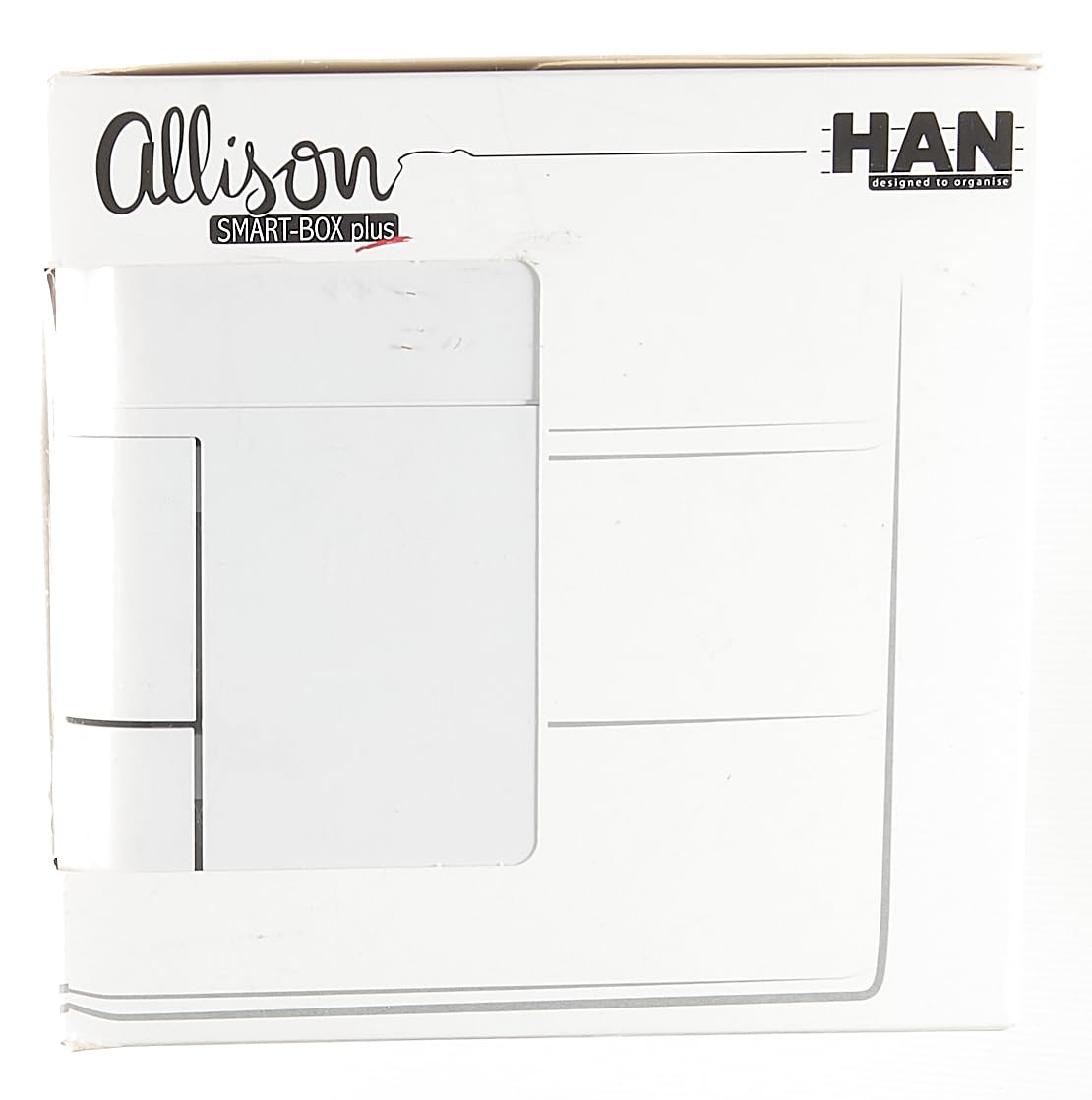 Allison Smart-Box Plus 1100-12 - 2 Drawer Storage Organizer with Utensil Compartment, White Kitchen Cabinet Organizer for Utensils, Spices & Small Items