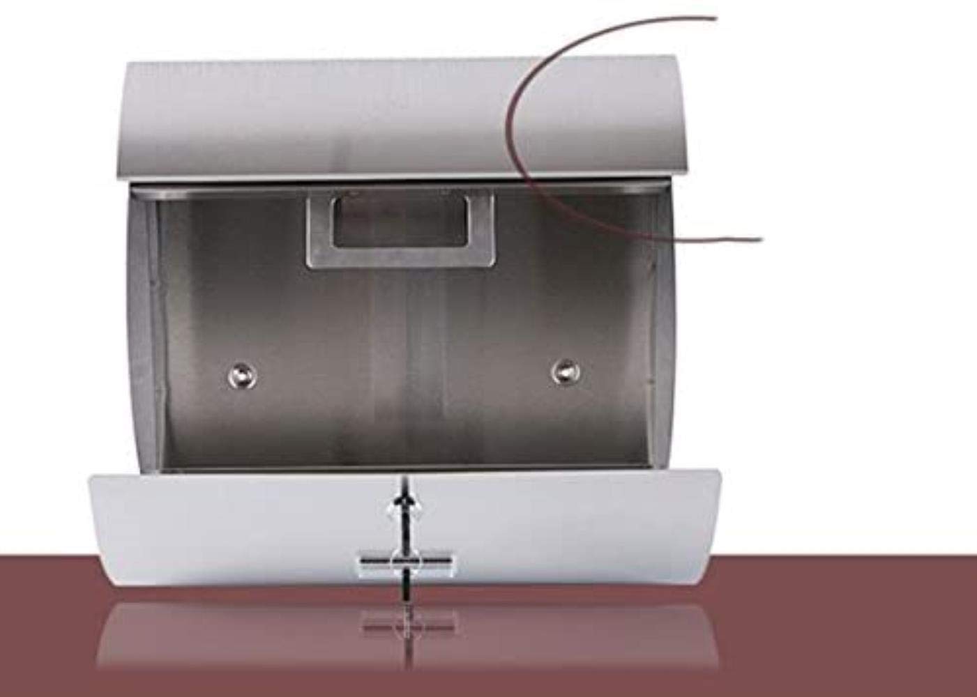 Stainless Steel Mailbox with Lock - 304 Waterproof Outdoor Wall Postbox for Home & Office | Secure Mail & Newspaper Delivery | Durable & Weatherproof for Driveway, Garden, or Apartment