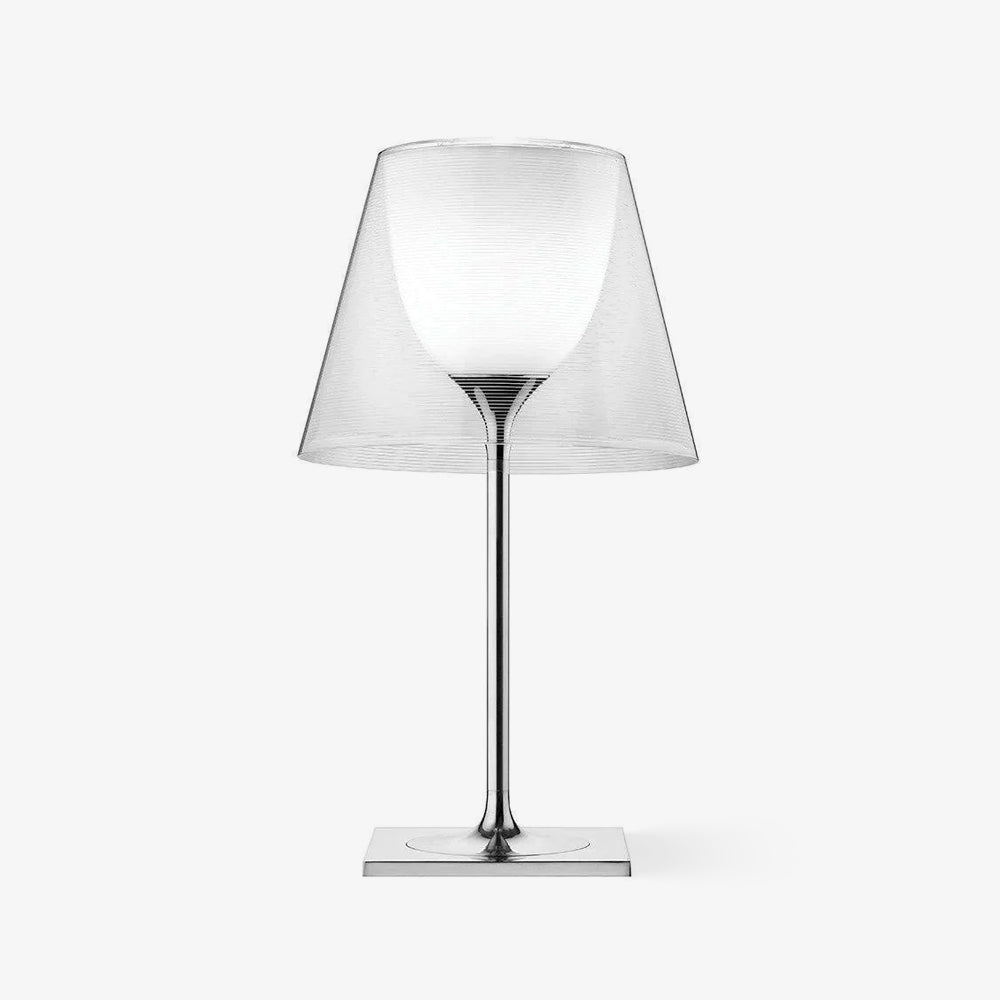 Chrome Prism Table Lamp - Modern LED Nightstand Light for Bedroom, Living Room, Office - Dimmable & Energy Efficient Decorative Lighting