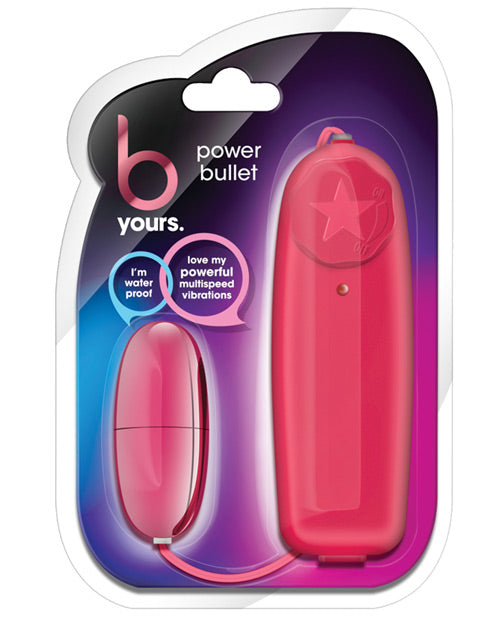 B Yours Power Bullet Vibrator with Wired Remote Control - Cerise Pink | Rechargeable Personal Massager for Women | Perfect for Couples Play & Solo Pleasure