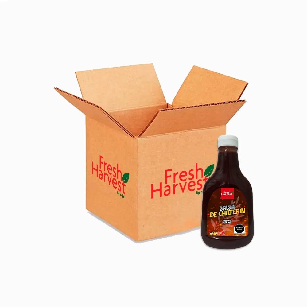 Spicy Chiltepín Hot Sauce 980ml (33.14 Fl Oz) - Pack of 6 Bottles | Authentic Mexican Hot Pepper Sauce | Fresh Harvest | Perfect for Tacos, Nachos, Wings & Mexican Cuisine