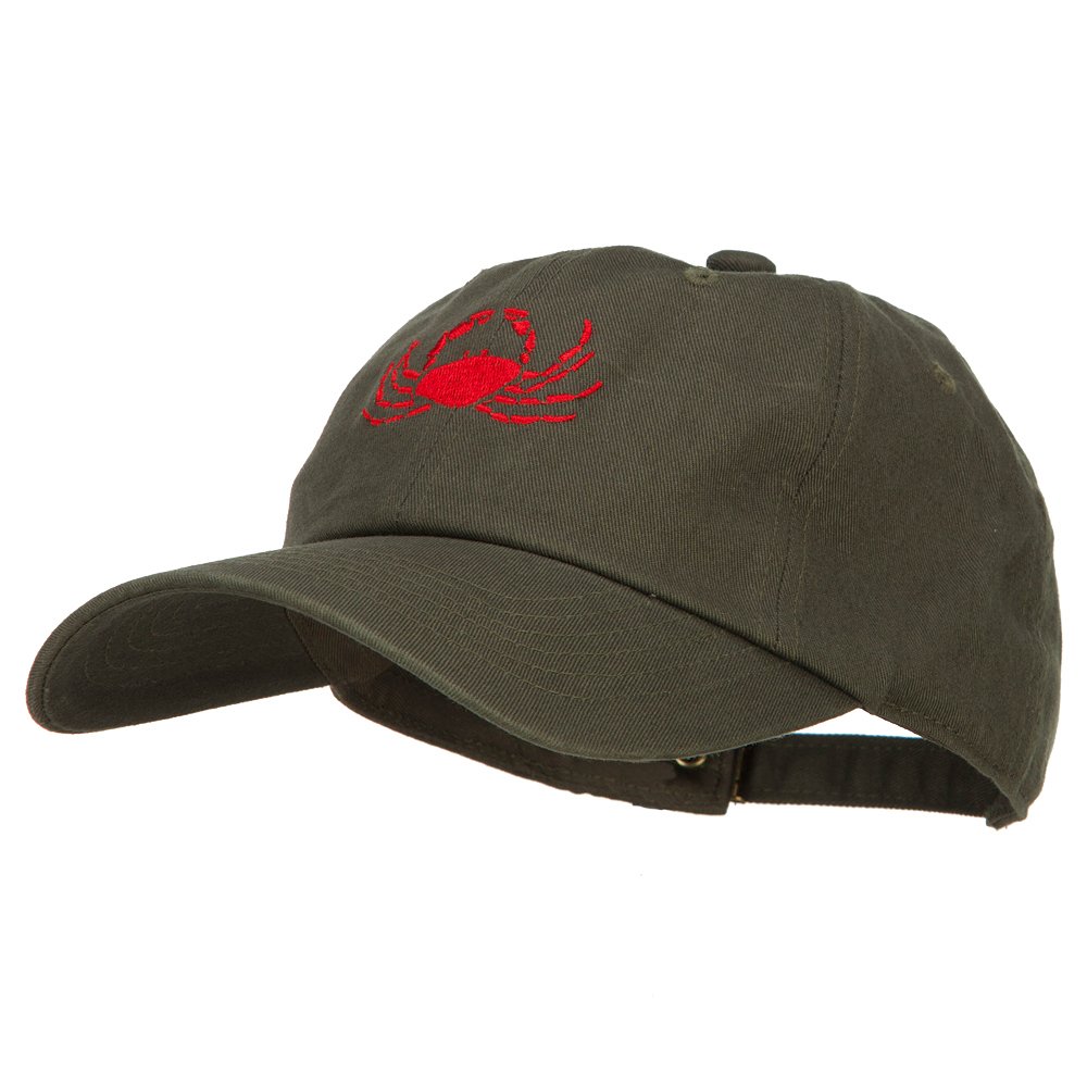 e4Hats.com Crab Embroidered Unstructured Baseball Cap - Stylish Summer Hat for Beach, Fishing & Outdoor Activities