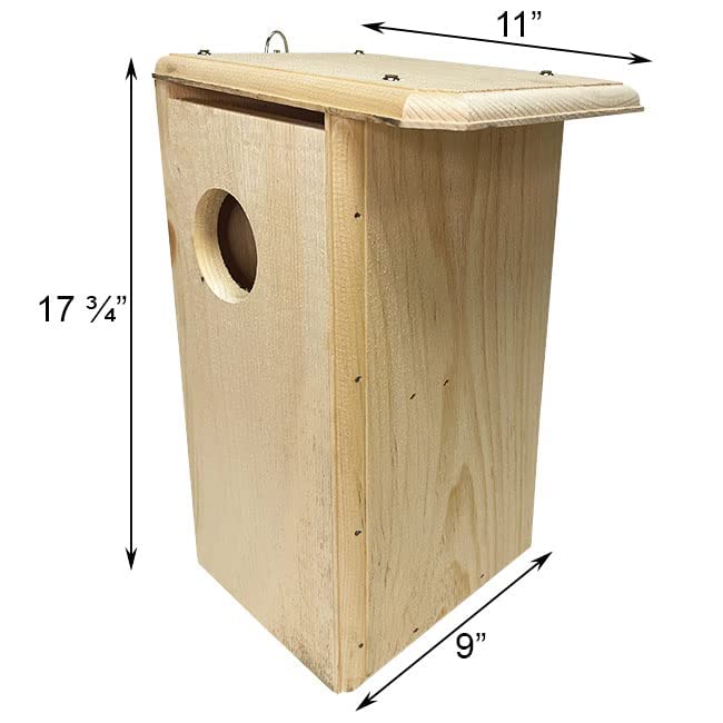 Squirrel House - Durable Outdoor Wooden Squirrel Nest Box for Backyard Wildlife Habitat - Perfect for Garden, Park & Nature Observation