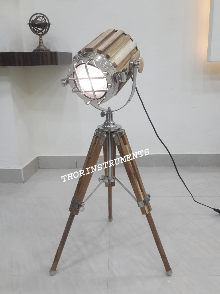 Vintage Nautical Table Lamp - Rustic Home Decor Gift for Studio & Living Room