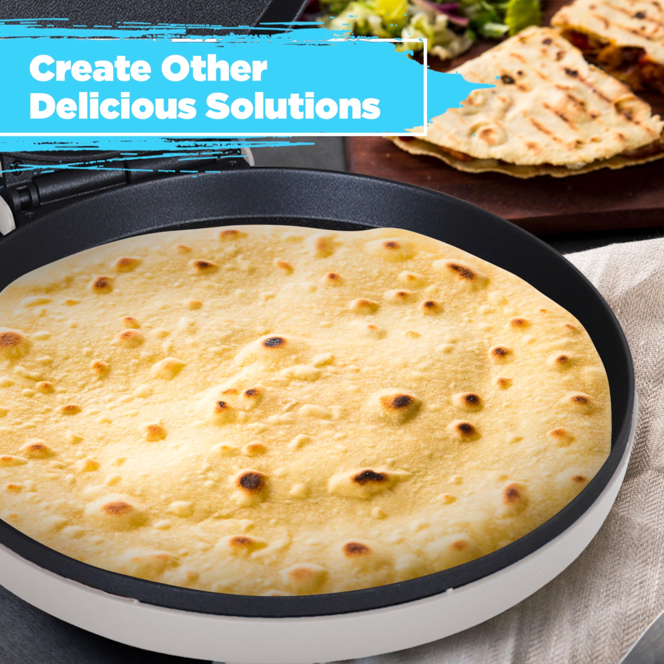 **Courant 12-Inch Electric Pizza Maker & Calzone Maker - Non-Stick Plates, Cool-Touch Handle, Indoor Countertop Oven for Home, School, or Dorm - Perfect for Quick Meals, Parties, and Family Gatherings**