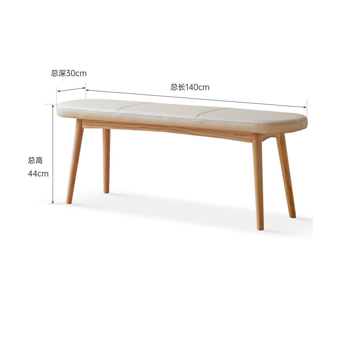 Solid Oak Wood Long Bench for Dining Room, Entryway, or Garden – Durable & Stylish Seating Solution