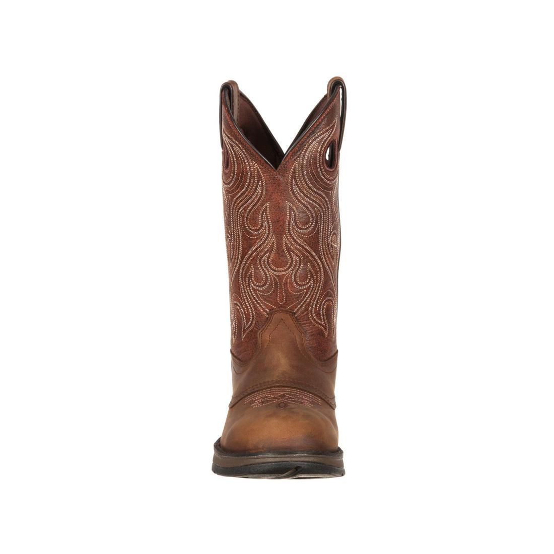 **Durango Rebel Brown Western Boots for Men - Comfortable & Durable Cowboy Boots for Riding, Work & Outdoor Adventures**
