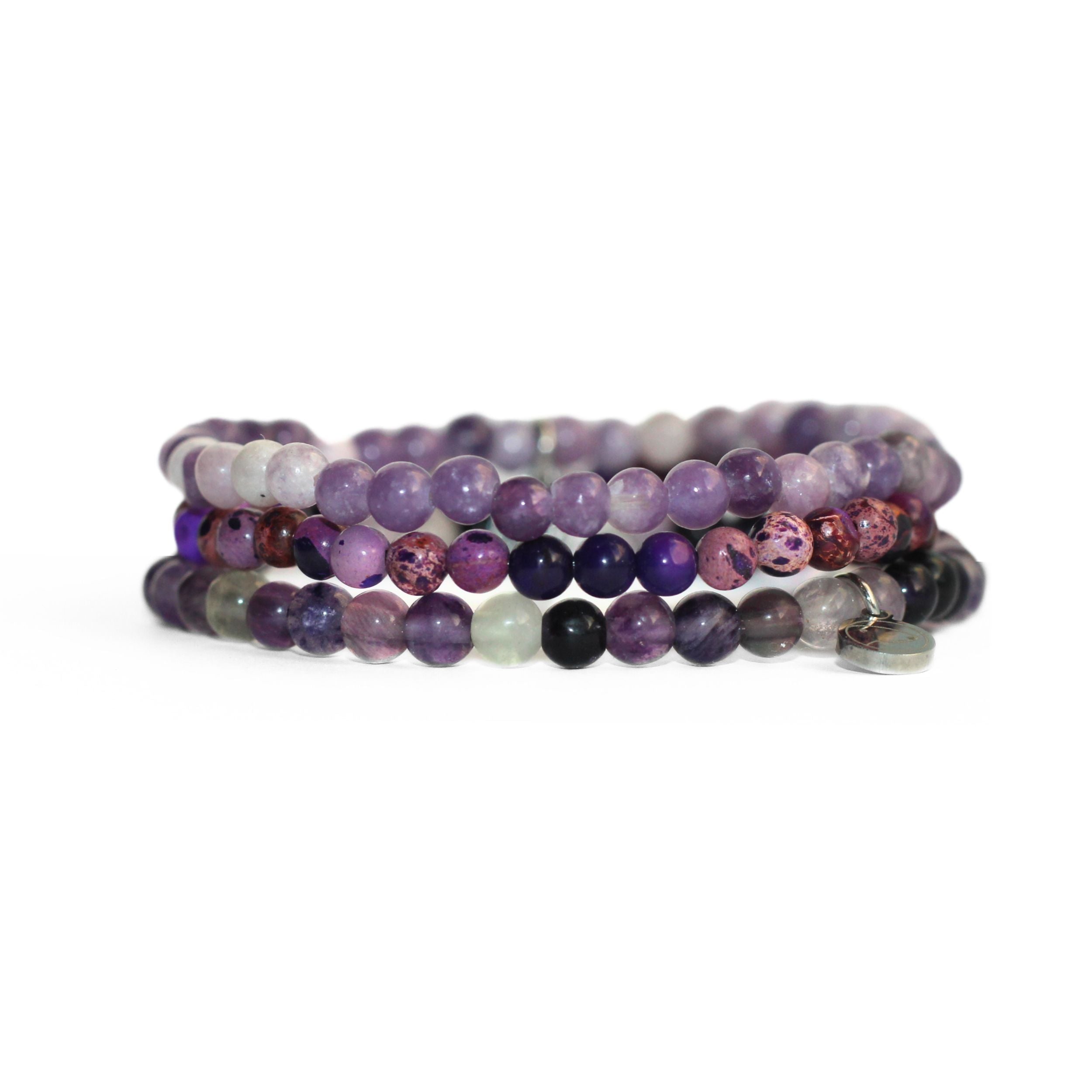 Third Eye Chakra (Ajna) Bracelet Pack Mini - Spiritual Healing Crystal Jewelry for Meditation, Yoga & Energy Balance | Perfect Gift for Mindfulness Practitioners