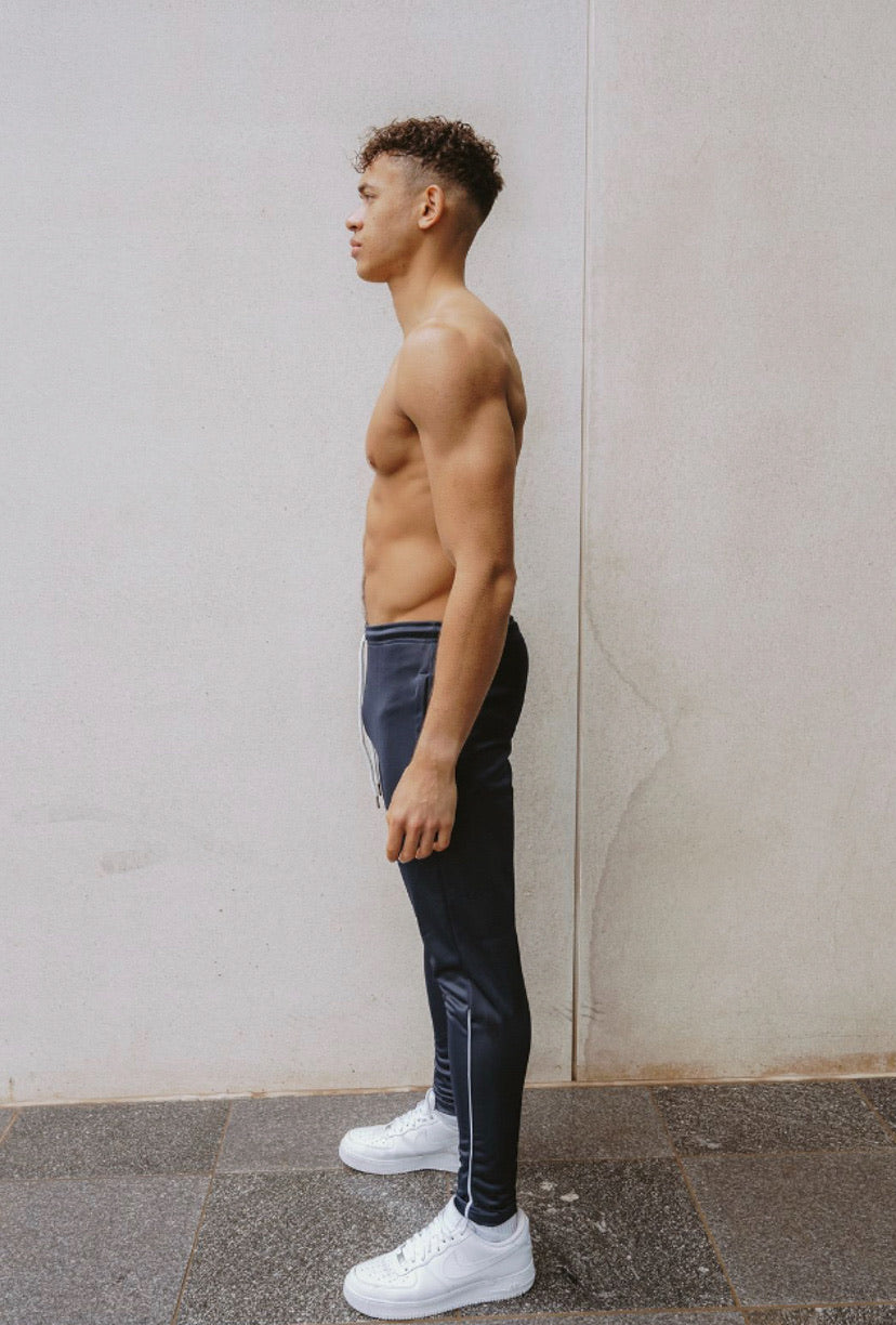 Cerus Navy Blue Jogging Pants for Men - Lightweight, Comfortable Running & Lounge Bottoms for Gym, Workout & Casual Wear