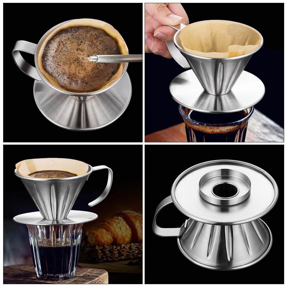 Premium Coffee Filter & Tea Strainer Funnel - Durable Coffee Dripper with Handle for Pour Over, Cold Brew & Loose Leaf Tea - Essential Home Barista & Tea Brewing Tool for Perfect Extraction Every Time