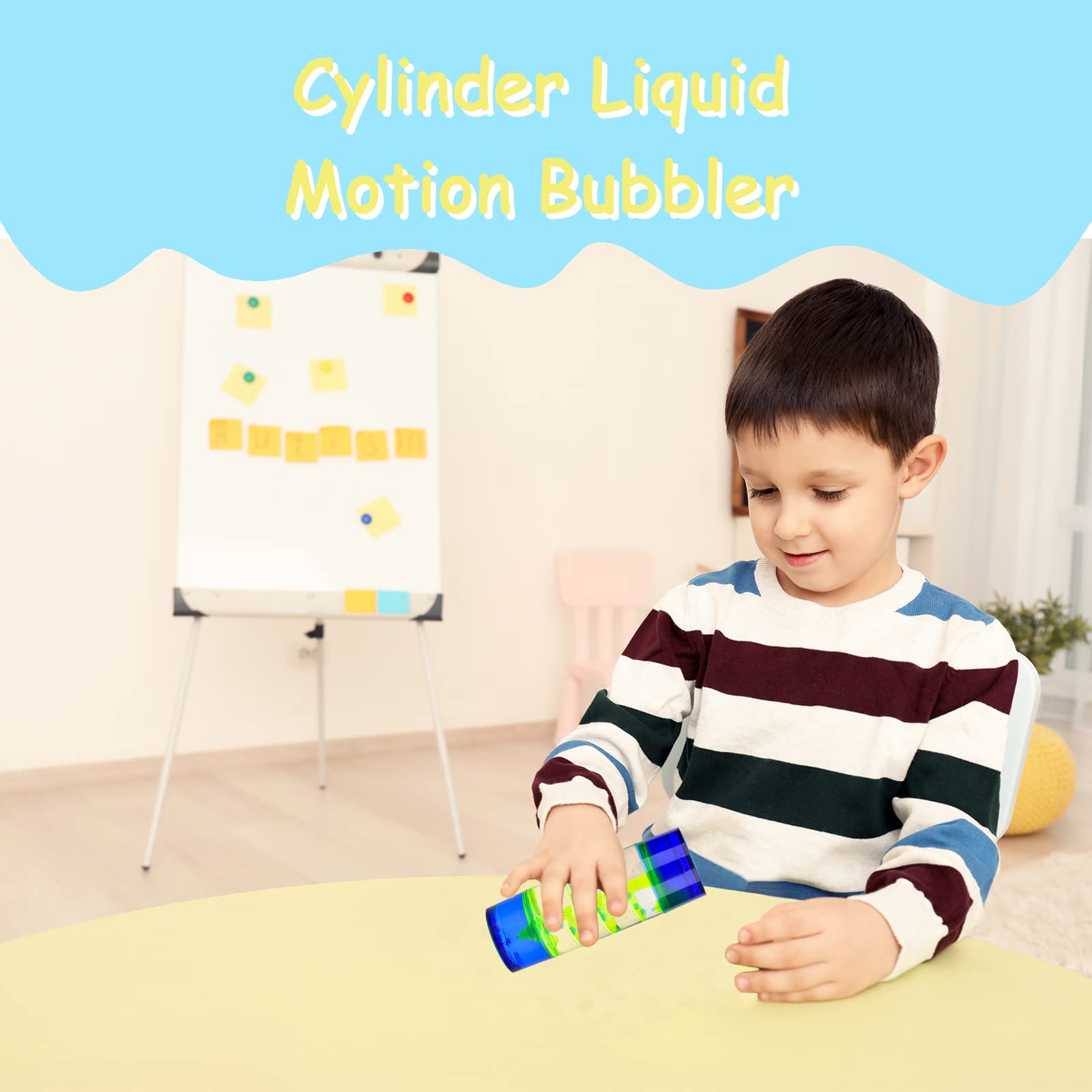 Liquid Motion Bubbler - 1 Pack Sensory Water Timer for Stress Relief & Focus | Calming Fidget Toy for Kids & Adults | Home Office Desk Decor | Perfect for Anxiety Relief, ADHD, Meditation & Classroom Sensory Play