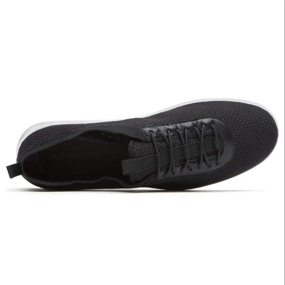 Aravon Women's PC Mesh Bungee Casual Fashion Sneakers - Comfortable Walking Shoes for Work, Travel & Everyday Wear