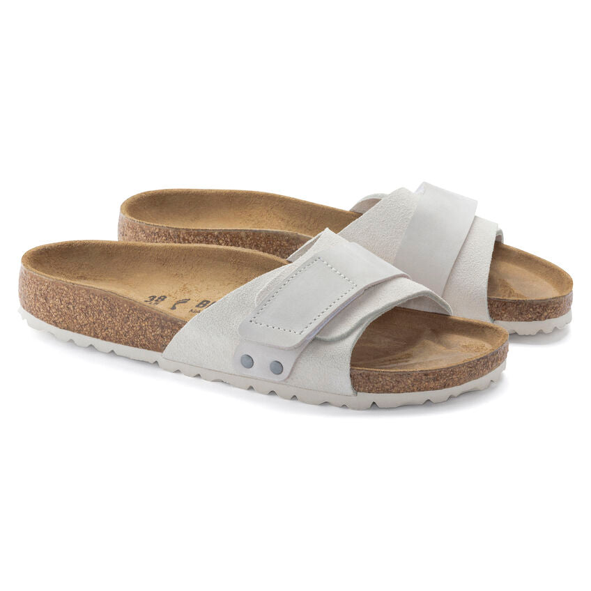 Birkenstock Women's Oita Suede Leather Sandals in Antique White - Comfortable Casual Shoes for Walking, Travel & Everyday Wear