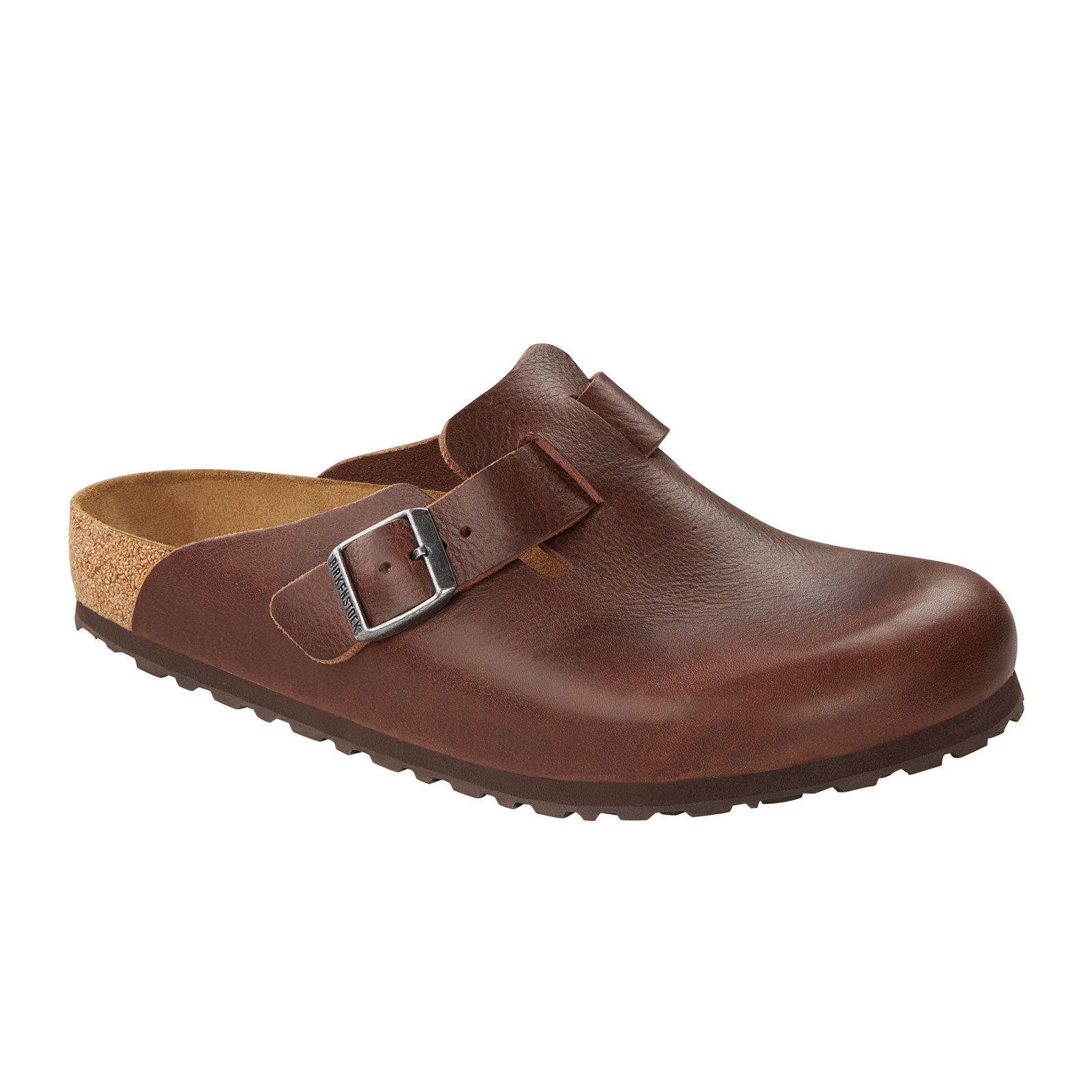 Birkenstock Boston Grip Clog for Men - Vintage Wood Roast Leather Comfortable Slip-On Shoes | Perfect for Casual Wear, Home & Office