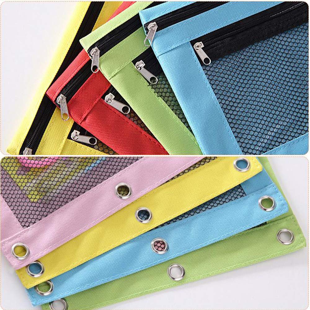 3-Ring Zipper Pencil Pouch 2 Pack - Durable School Binder Organizer for Pens, Pencils & Cosmetics | Perfect for Students, Office & Travel Organization