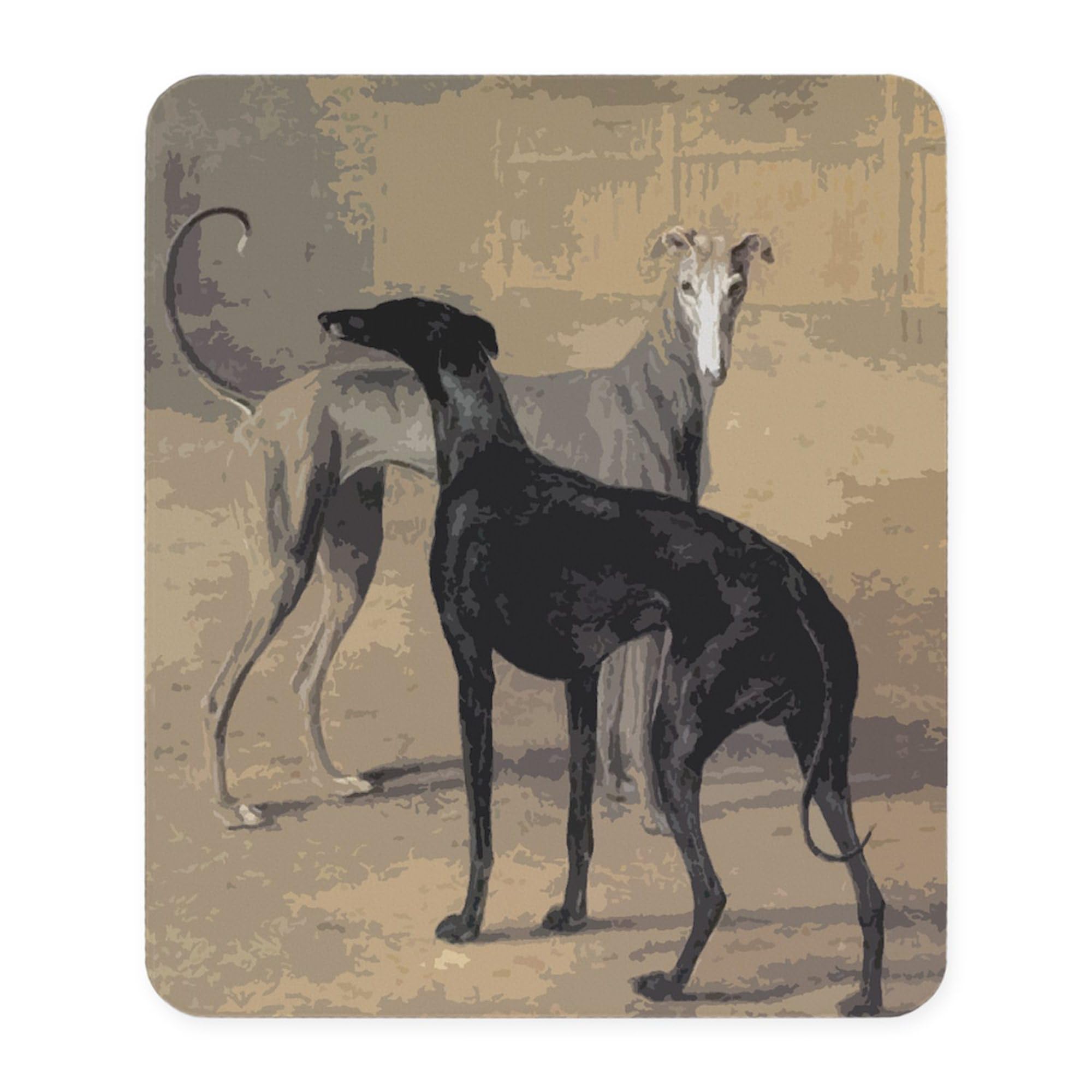 Non-Slip Greyhound Card Gaming Mouse Pad - Rubber Base for PC & Laptop - Perfect for Office Work, Gaming & Computer Enthusiasts