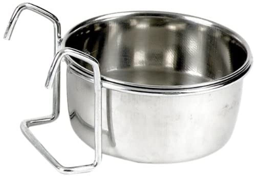 Stainless Steel Hook-On Chicken Water Cup 150ml - Durable Poultry Feeder for Coops, Cages & Outdoor Use