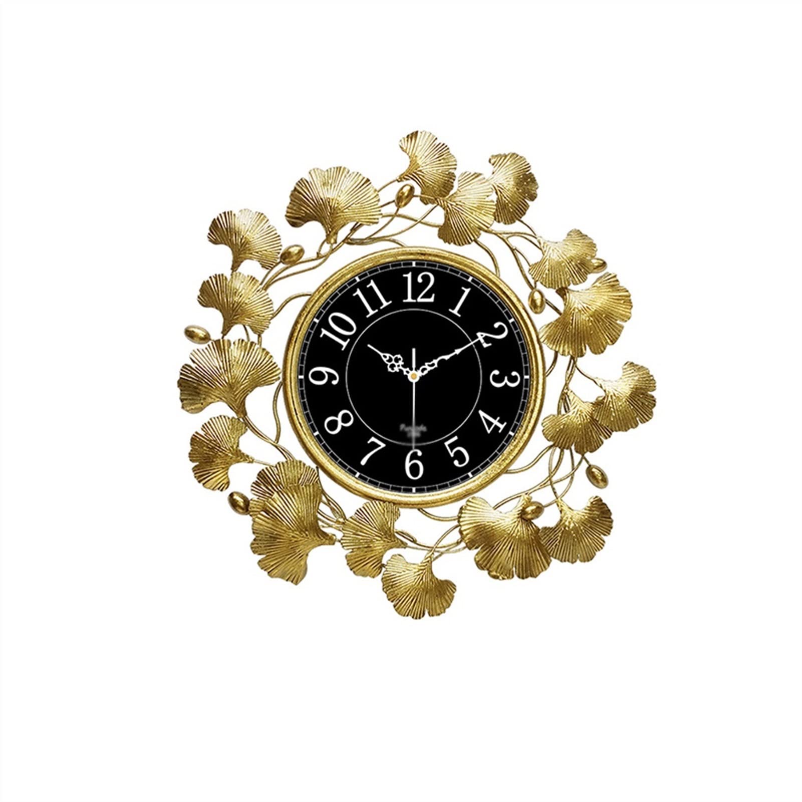 TOMYEUS Silent Wall Clock - Non-Ticking Iron Wall Decor for Home & Office - Black Floating Clock for Bedroom, Living Room, Corridor - Perfect for Quiet Spaces, Meditation Rooms & Workspaces