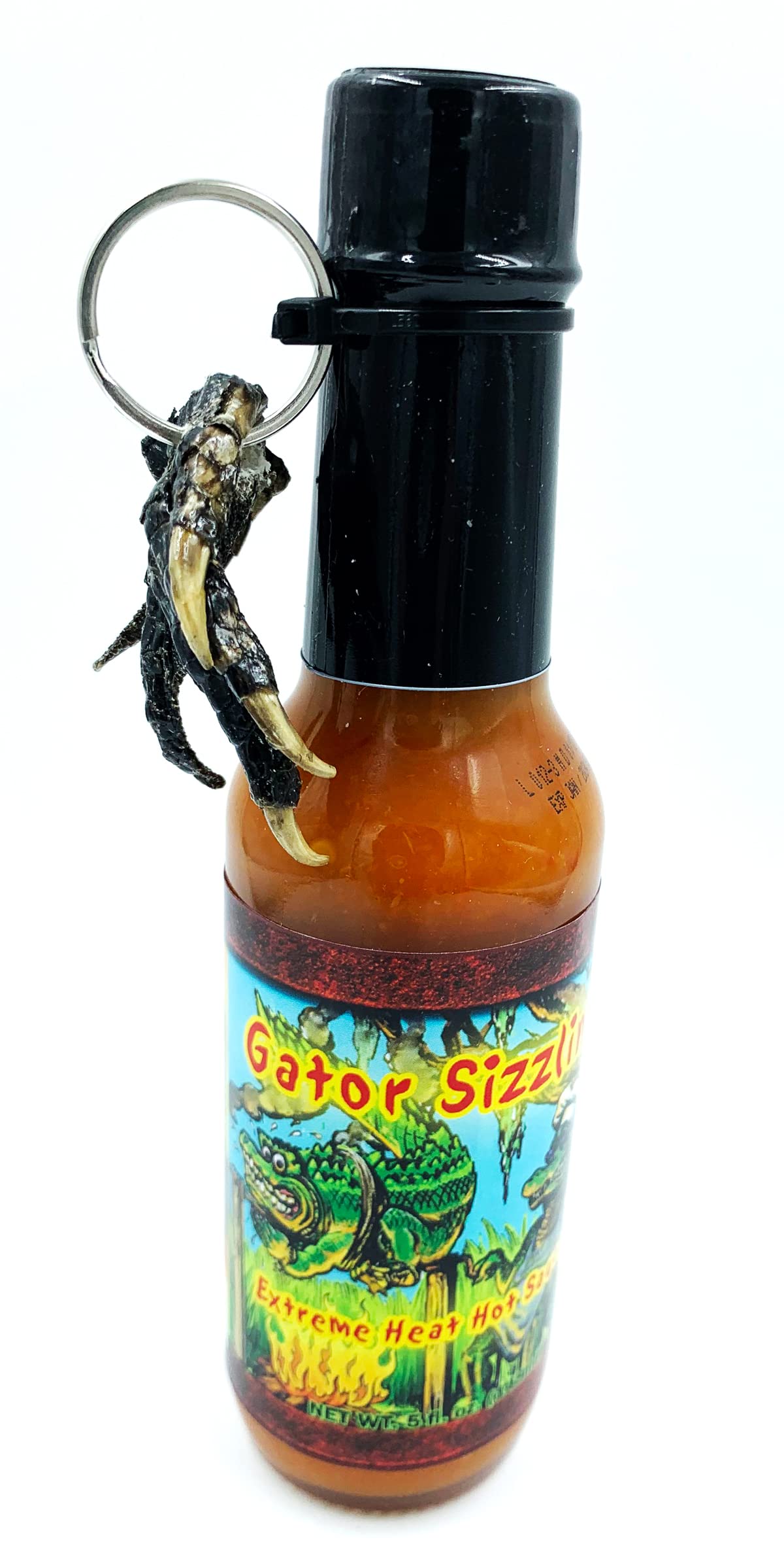 Gator Sizzlin' Extreme Heat Hot Sauce - 5 Fl Oz Bottle | Super Spicy Chili Pepper Sauce for Wings, Tacos, Burgers & BBQ | Perfect for Cooking, Grilling & Gifting
