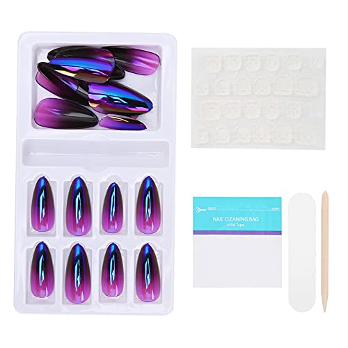 24PCS Extra Long Matte False Nails Kit with Nail Glue, Nail Files & Wooden Sticks - DIY Press on Nails for Women & Girls (Gradient 06) | Perfect for Parties, Weddings & Special Occasions