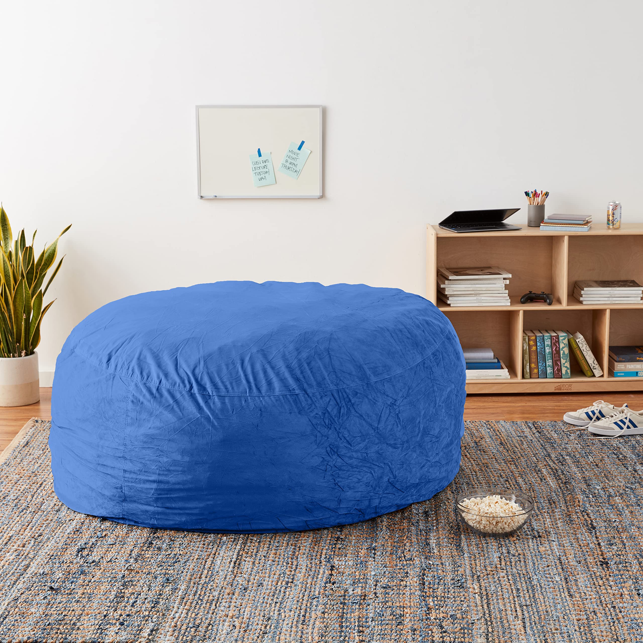 6-Ft Royal Blue Sofa Sack Bean Bag Chair Cover Only - Fluffy Round/Oval Replacement for Comfy Reading & Floor Chairs | Perfect for Living Rooms, Dorms & Game Rooms