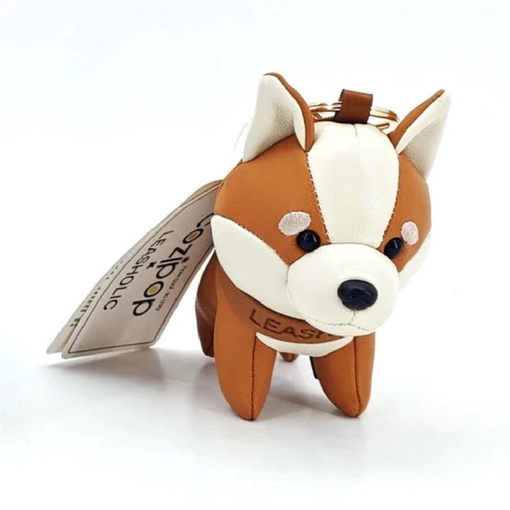 Authentic Chinese Village Dog Leather Charm - Handmade Leather Pendant for Keychains, Bags & Jewelry - Perfect for Pet Lovers & Unique Gift Ideas